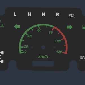 Față bord CFMOTO 500A analog – placă martori bord